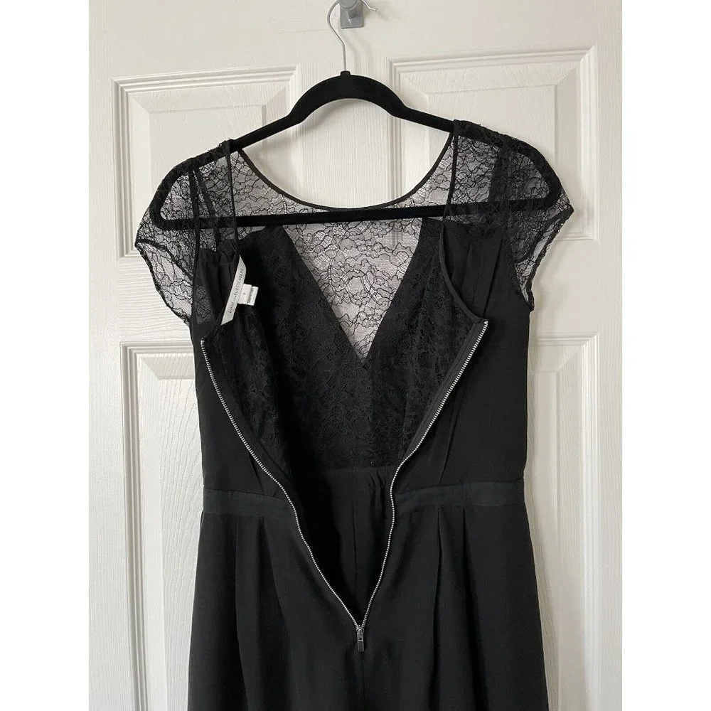 DVF Diane Von Furstenberg Holli Silk Black Dress - Size 2 - Picture 11 of 15